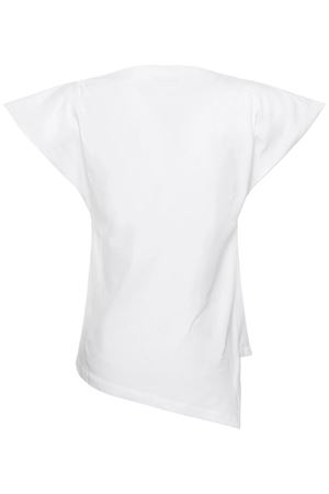 Sebani asymmetrical white cotton T-shirt ISABEL MARANT | TS0097FAA1N41I20WH